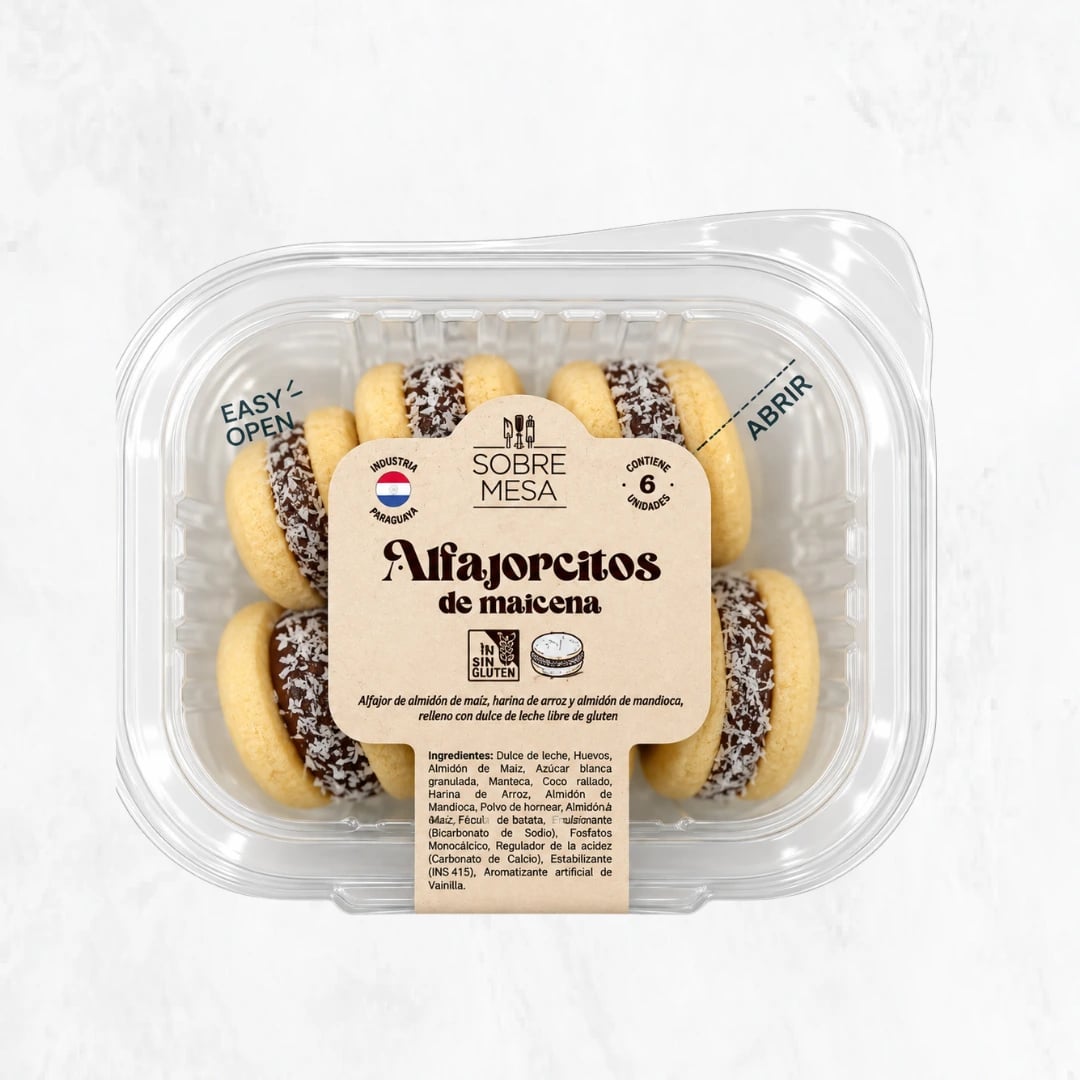 Alfajorcitos de maicena sin gluten x6 Sobremesa