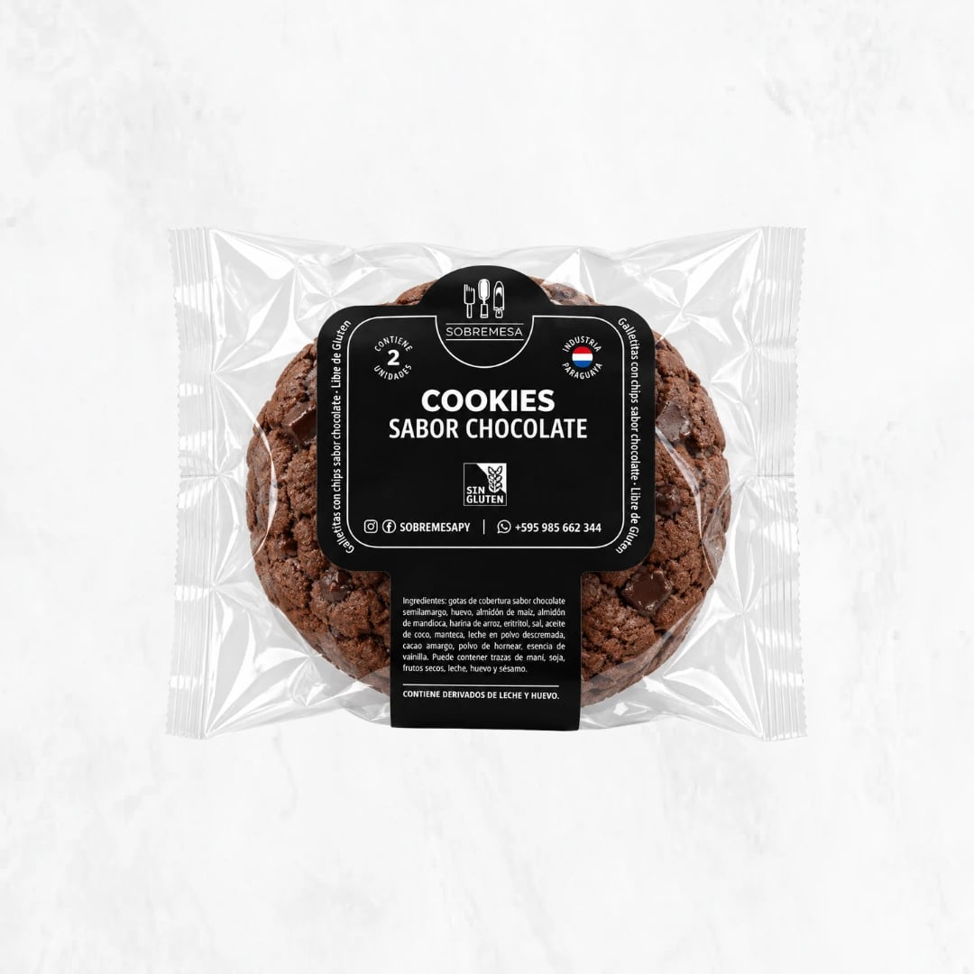 Cookies de chocolate sin gluten Sobremesa