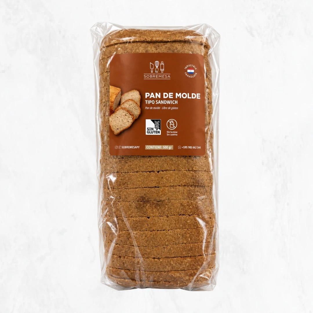 Pan de molde sin gluten 500 g Sobremesa