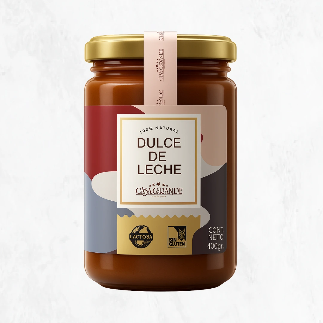Dulce de leche sin gluten, sin lactosa. Casa Grande