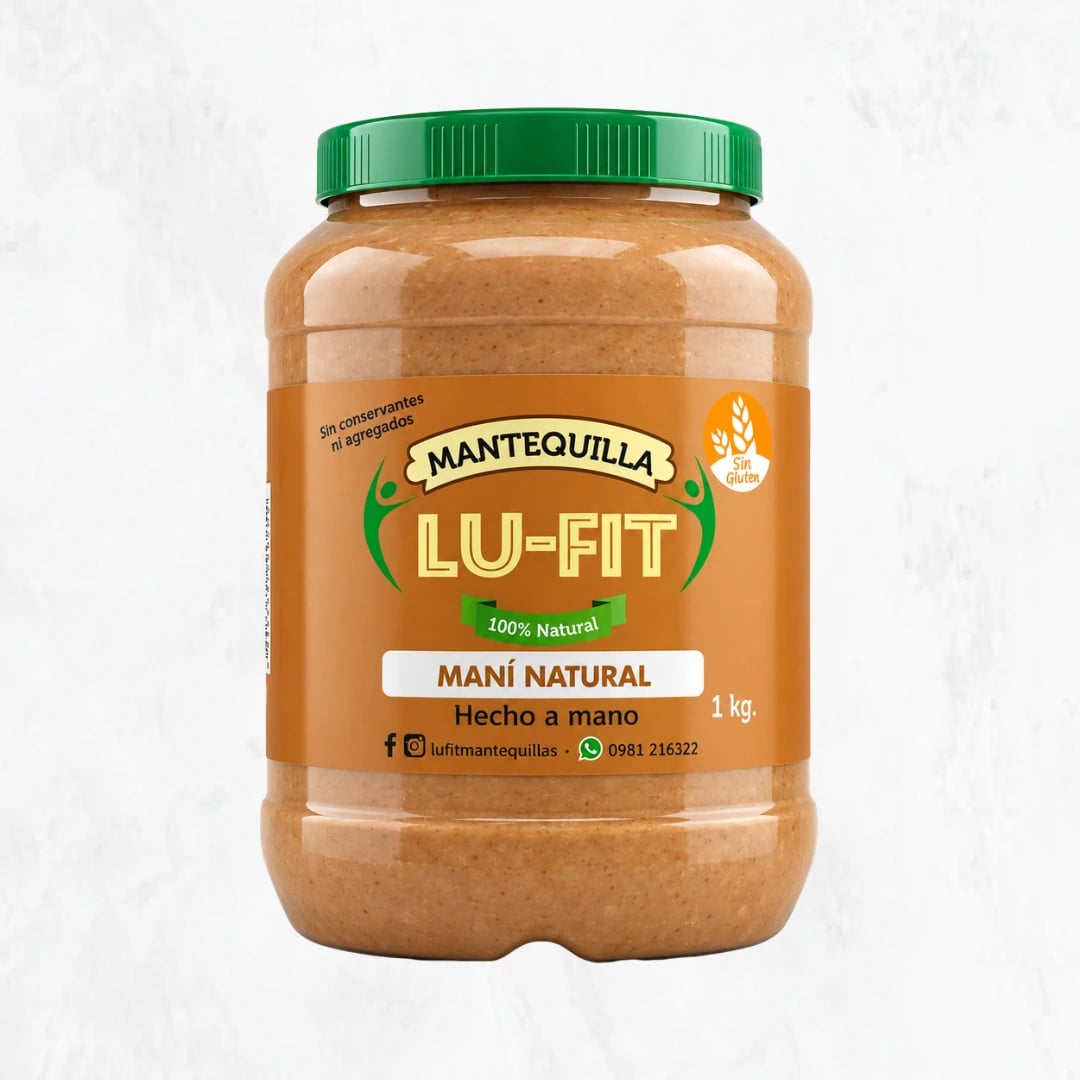 Mantequilla de maní sabor natural Lu-Fit