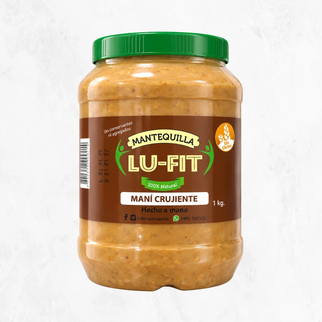 Mantequilla de maní sabor natural crugiente Lu-Fit