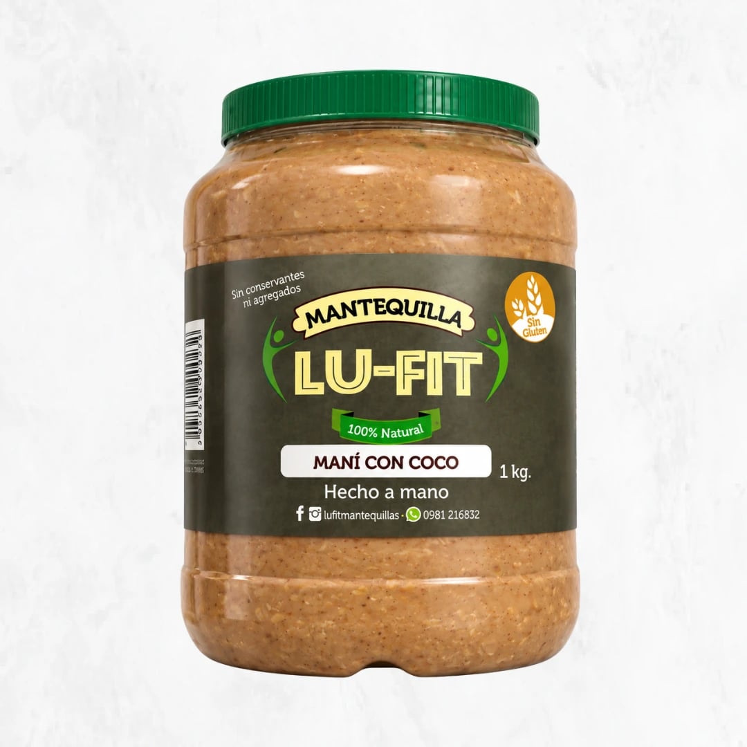 Mantequilla de maní sabor coco Lu-Fit