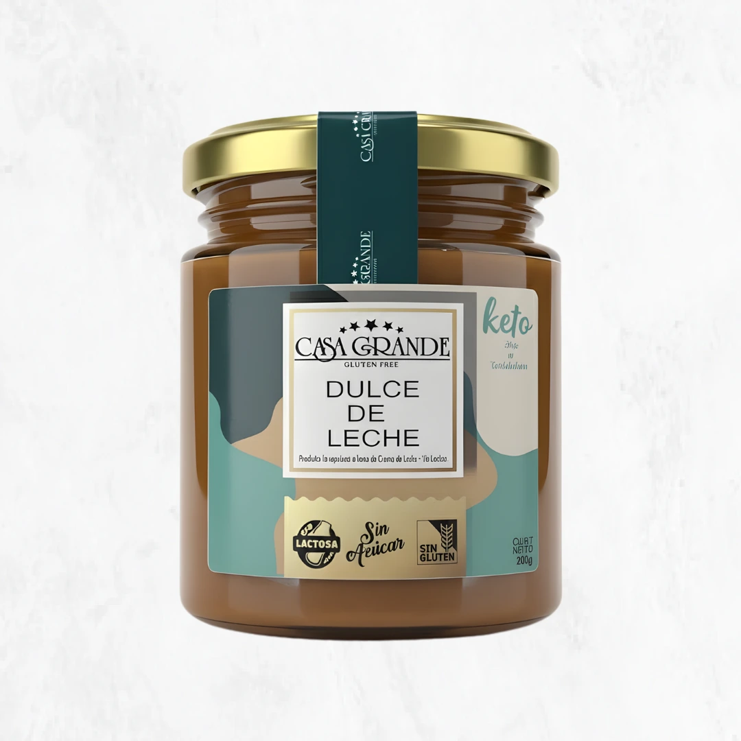 Dulce de leche keto, sin gluten, sin lactosa y sin azúcar 200gr Casa Grande