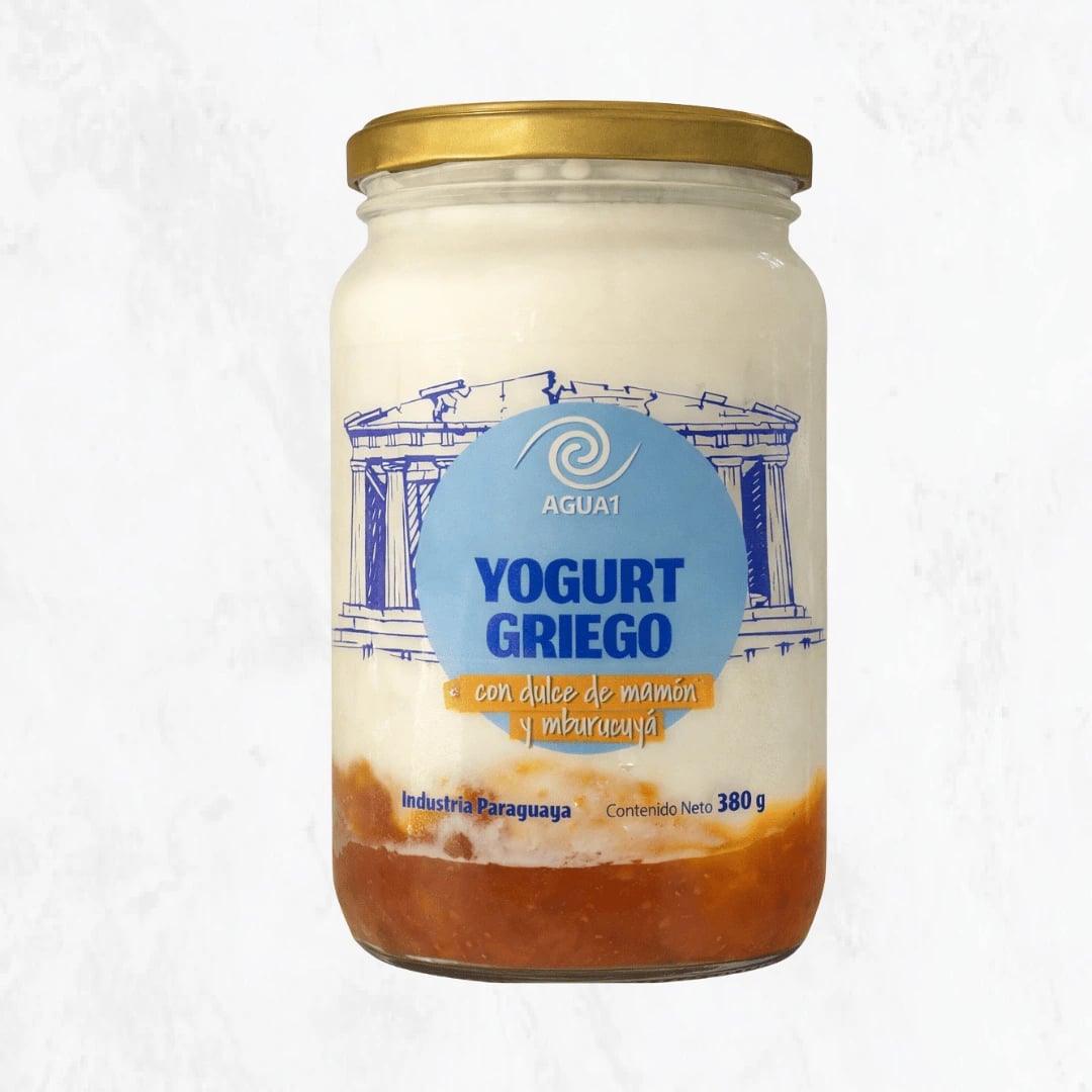 Yogur griego con dulce de mamón y mburucuyá Agua’i Aguaí